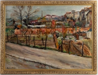 Lucien Adrion (1889-1953) - huile sur toile vers 1910 - Les jardins maraîchers de Paris
