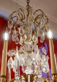 Grand lustre à 10 bras de lumière attribué à Bagues, début XXème siècle