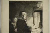 Steel engraving from the 19th Century representing a painting of Rembrandt by Franceso Novesllsine