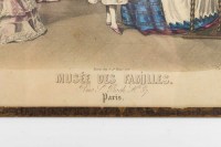 Gravure du 19e siècle sous verre représentant le musée des familles