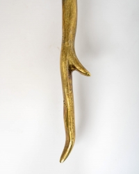 1950 Grande Paire d&#039;Appliques en bronze Félix Agostini pour Arlus