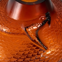 Vase &quot;Serpent&quot; verre ambre de René LALIQUE