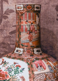 Paire de potiches en porcelaine Canton, circa 1880