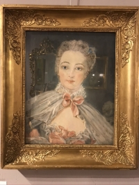 Pastel Figurant Madame de Pompadour