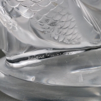 Sculpture Motif Décoratif &quot;Deux Poissons&quot; cristal blanc de Marc LALIQUE