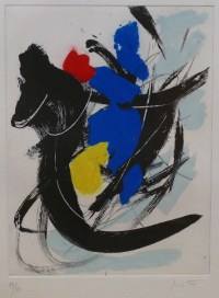 Jean MIOTTE Composition Gravure en couleur signée et numérotée