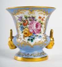 Vase le Tallec, &quot;Marie-Antoinette&quot; bleu lavande, XVIIIème siècle