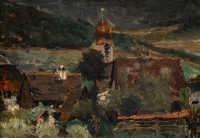 Enfants Jouant Près D’une église. Emile Wery 1868-1935