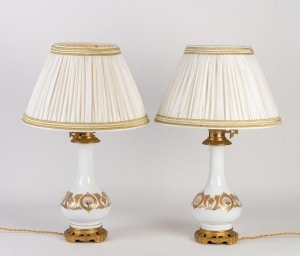 Lampe en céramique du 19e siècle||||||||