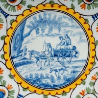Plat en faiïnce de Delft XIXeme siècle