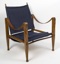 Paire de fauteuils safari attribués à Kaare KLINT