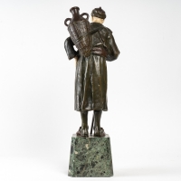 Sculpture en bronze et Ivoire d&#039;Esther Mabel