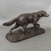 Sculpture - Chien Épagneul Français (FABIO) N°1 , Pierre-Jules Mêne (1810-1879) - Bronze