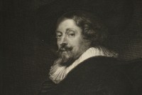 Steel engraving of the portrait of Peter Paul Rubens