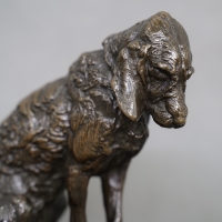 Sculpture - Chien Terrier Assis , Emmanuel Frémiet (1824-1910) - Bronze