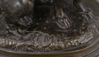 Sculpture - Chien Terrier Assis , Emmanuel Frémiet (1824-1910) - Bronze