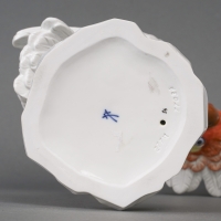 Cacatoès en porcelaine de saxe, manufacture de Meissen, XIXe siècle
