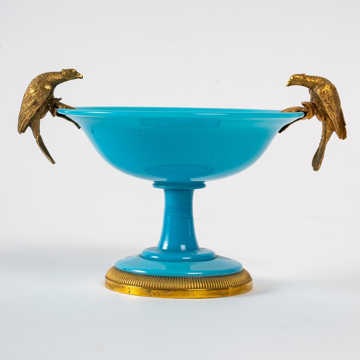 Coupe en opaline turquoise en bronze doré, XIXème siècle||||||