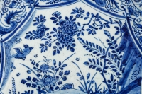 Delft vers 1695 - Manufacture au Pot de Métal Rare plat en faïence à décor de canard
