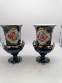 Paire De Vases En Porcelaine Meissen XXème