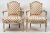 Paire de fauteuils d&#039;époque Louis XVI (1774 - 1793).