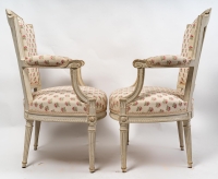 Paire de fauteuils d&#039;époque Louis XVI (1774 - 1793).