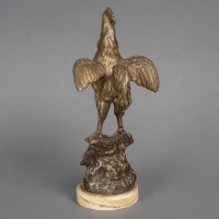 Sculpture - Le Coq , Oscar Ruffoni (1874-1946) - Bronze