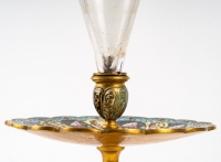 Une paire de coupe en cristal et bronze doré fin XIXème siècle
