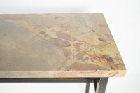 Modern Art Console, painted steel and marble.