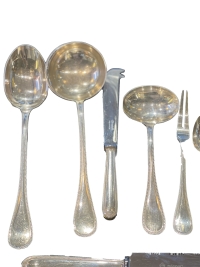 Christofle: &quot;Pearls&quot; silver-plated cutlery set 66 pieces