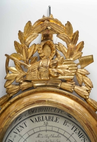 Baromètre - thermomètre d&#039;époque Louis XVI ( 1774 - 1793).
