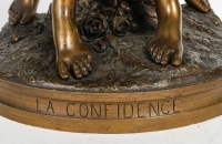 Bronze &quot;La confidence&quot; XIXème siècle,  Napoléon III