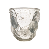 René LALIQUE (1860-1945) : Vase &quot;Oran&quot;  dit aussi &quot;Gros Dalhias&quot;