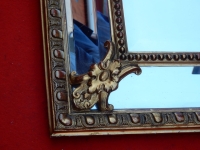 1880′ Miroir Style Régence à Coquille Parecloses Doré à l’Or