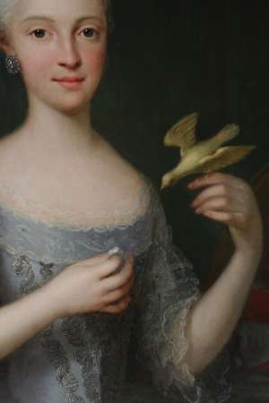 La Jeune Fille à la Colombe, Portrait du XVIII ème