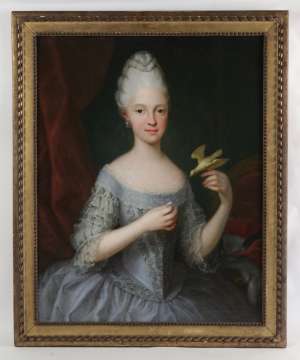 La Jeune Fille à la Colombe, Portrait du XVIII ème