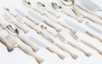 Hermès Paris: &quot;Moisson&quot; Silver Plated Cutlery Set