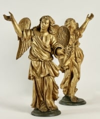 Paire d’anges céroféraires – Italie 17ème siècle