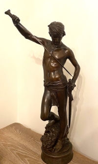 David bronze par Antonnin Mercié (1845-1916) 73cm