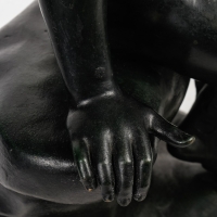 Bronze à patine sombre représentant le Dieu Hermès ou Mercure d’après l&#039;Antique, Fonte De Naples, XIXe siècle circa 1880