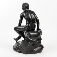 Bronze à patine sombre représentant le Dieu Hermès ou Mercure d’après l&#039;Antique, Fonte De Naples, XIXe siècle circa 1880