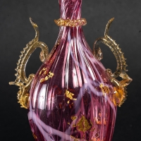 Un vase Venise rose marbré et poudré d&#039;or, Salviati