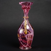 Un vase Venise rose marbré et poudré d&#039;or, Salviati