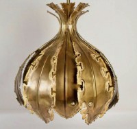 1960s Holm Sørensen Brutalist Brass Pendant