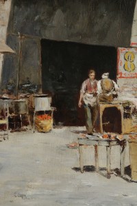Le marché. Guiseppe Lamonica. 1862-1919.