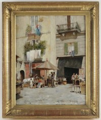 Le marché. Guiseppe Lamonica. 1862-1919.