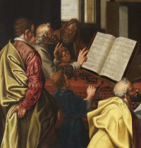 David jouant de la harpe - Ecole hollandaise vers 1600