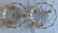 1950/70′ Paire De Coupes Tripodes Cristal Murano Ø 20 cm