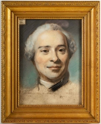 Pastel d&#039;après Maurice Quentin Latour. Portrait de Le Rond d&#039;Alembert