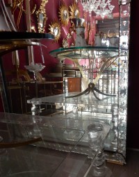 1900′ Miroir Venise A Bulles Rectangulaire 202 X 111 cm